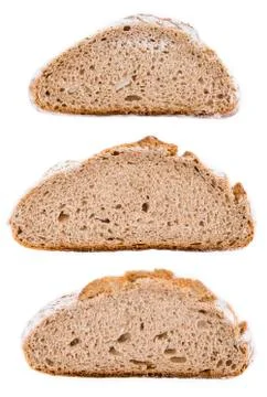 Bread (isolated on white) Stock Photos