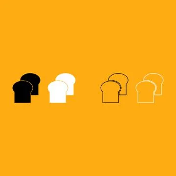 Bread it is white icon . Stock Illustration