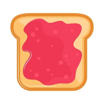 Bread with jam Stock Illustration