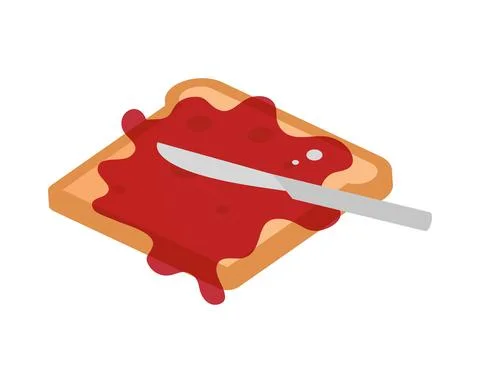 Bread with jam Stock Illustration