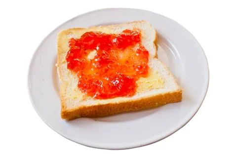 Bread with jam Stock Photos