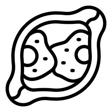 Bread khachapuri icon outline vector. Cooking food Illustrazione stock