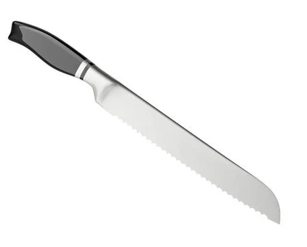 Bread knife, 3D rendering Bread knife, 3D rendering isolated on white back... Foto stock