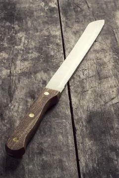 Bread knife Foto stock