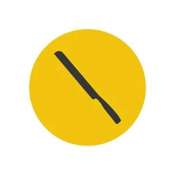 Bread knife silhouette Stock Illustration