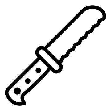 Bread Knife Vector Icon Design Illustration Stock Illustration