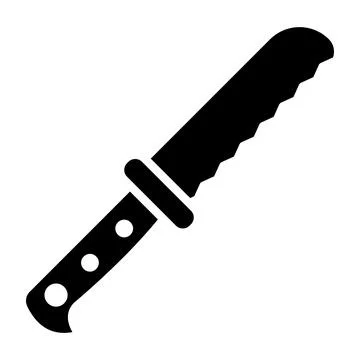 Bread Knife Vector Icon Design Illustration Stock Illustration