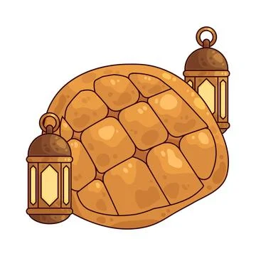 Bread with lantern illustration Illustrazione stock