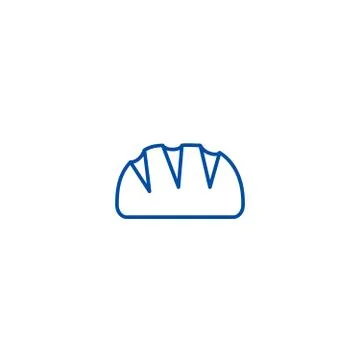 Bread line icon concept. Bread flat  vector symbol, sign, outline illustration. Illustrazione stock