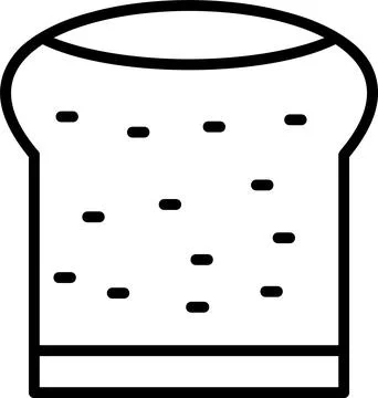 Bread Line Icon Design Stock Illustration