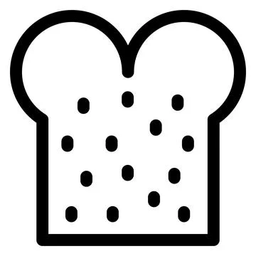 Bread line icon vector illustration isolated on white background Stock Illustration