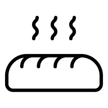 Bread line icon vector illustration isolated on white background Stock Illustration