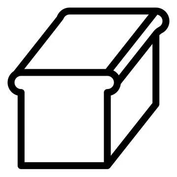 Bread line icon vector illustration isolated on white background Stock Illustration