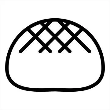 Bread line icon vector illustration isolated on white background 스톡 일러스트