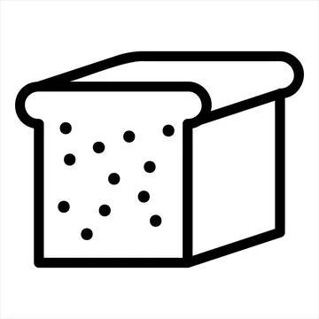 Bread line icon vector illustration isolated on white background 스톡 일러스트