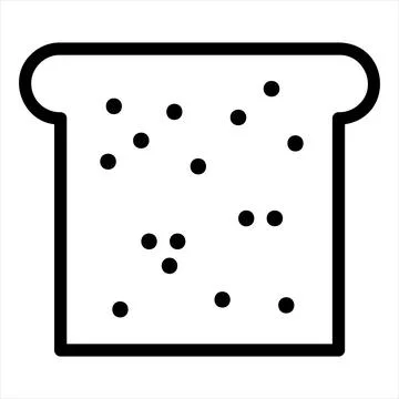 Bread line icon vector illustration isolated on white background 스톡 일러스트