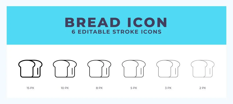 Bread line icon. For web. And mobile app. Vector illustration. Illustrazione stock