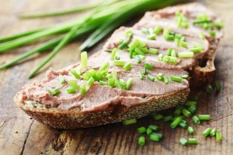 Bread With Liver Pate Foto stock