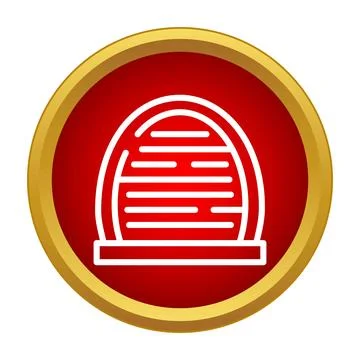 Bread loaf bakery store shop window icon Stock Illustration