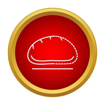 Bread loaf contour drawing bakery icon Stock Illustration