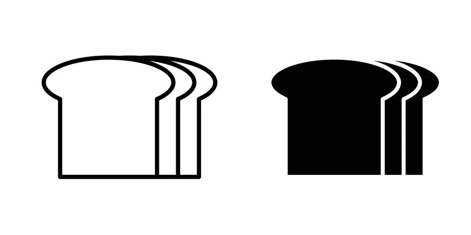 Bread loaf icon for design projects and web UI イラスト素材