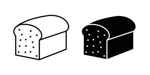 Bread loaf icon Illustration designs pack for Web イラスト素材