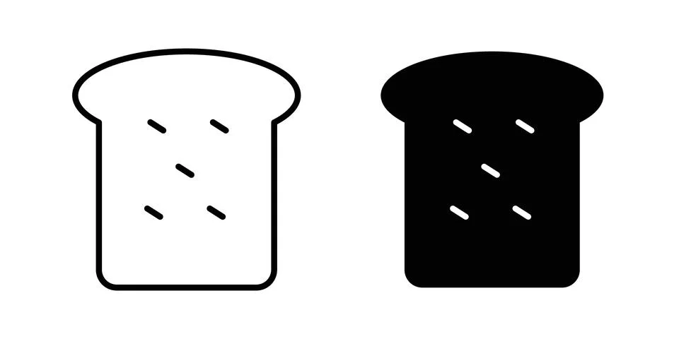 Bread loaf icon vector, symbol, logo illustrations Stock Illustration