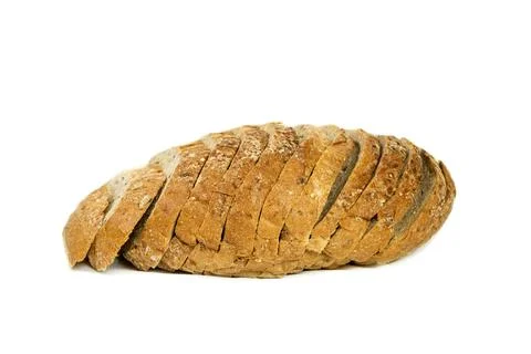 Bread loaf isolated on white background Stock Photos