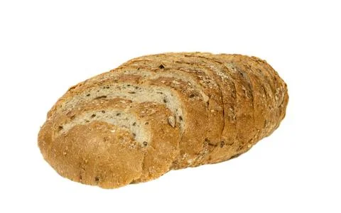 Bread loaf isolated on white background Stock Photos