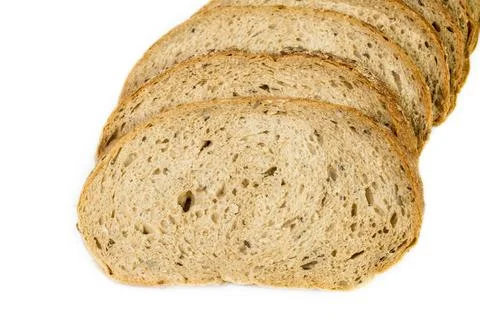 Bread loaf isolated on white background Stock Photos