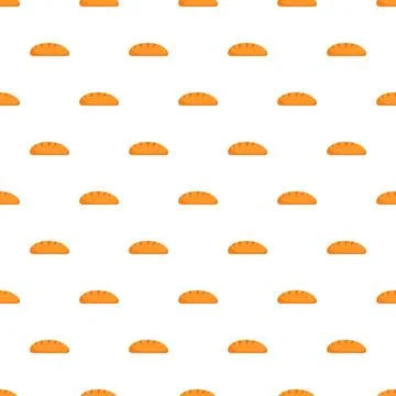 Bread loaf pattern creating seamless bakery background Stock Illustration