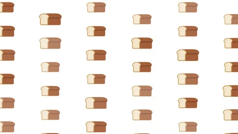 Bread Loaf Pattern Seamless Looping Animation Background Stock Footage 339431737