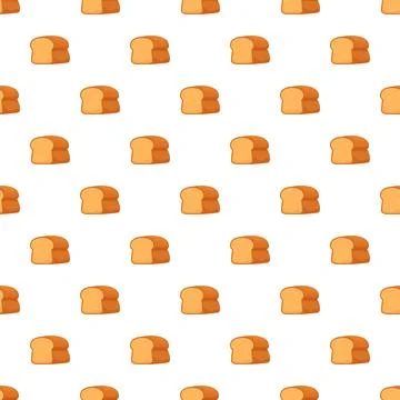 Bread loaf seamless pattern creating bakery background イラスト素材
