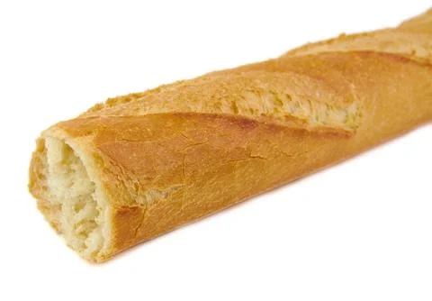 Bread loaf on white background Stock Photos