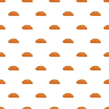 Bread loaves forming seamless bakery food pattern Stock Illustration