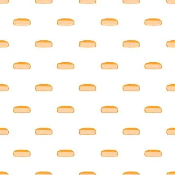 Bread loaves repeating pattern baking food background Stockillustratie