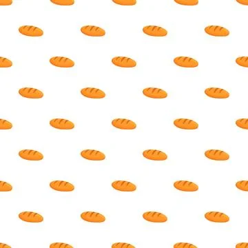 Bread loaves repeating pattern baking food seamless background Illustrazione stock