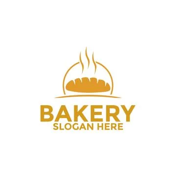 Bread logo icon, bakery logo vector design template Stock Illustration