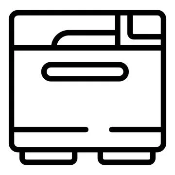 Bread machine appliance icon outline vector. Household kitchen tool Stockillustratie