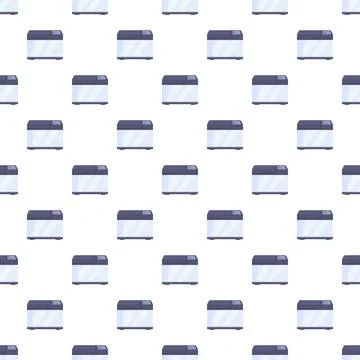 Bread machine appliances creating a seamless pattern design Illustrazione stock