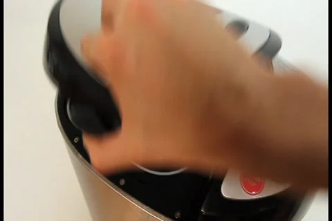 Bread machine for baking being opened and closed Stock Footage 27364339