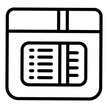 Bread machine control icon outline vector. Food processor Stock Illustration