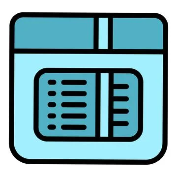 Bread machine control icon vector flat Stockillustratie