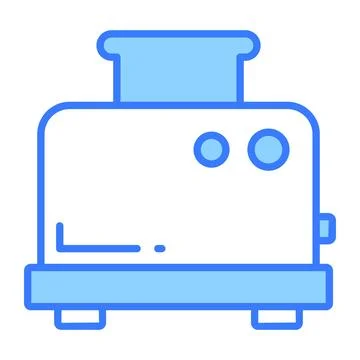 Bread with machine denoting vector of toaster, premium icon Stock Illustration