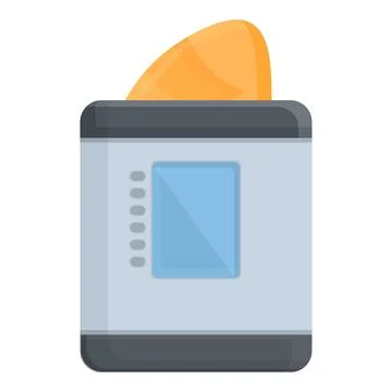 Bread machine icon cartoon . Kitchen maker Stock Illustration