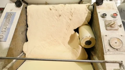 Bread machine, kneads and smoothes the bread Stock Footage 76125888