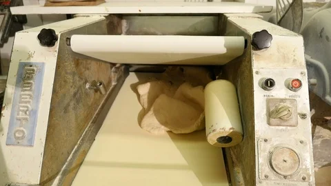 Bread machine, kneads and smoothes the bread Stock Footage 76125967