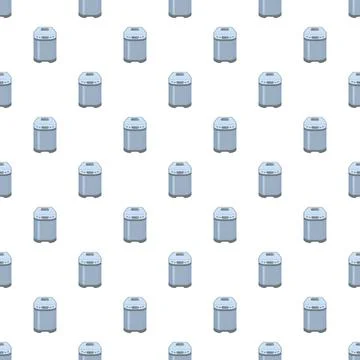 Bread machine pattern creating seamless kitchen appliance background Stock Illustration