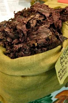 Bread made with algae or seaweed Stock Photos