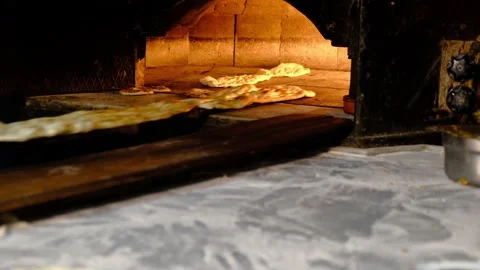 BREAD MADE, TRADITIONAL STONE OVEN, TURKISH BREAD, HAND MADE I 4K Stock Footage 228070640